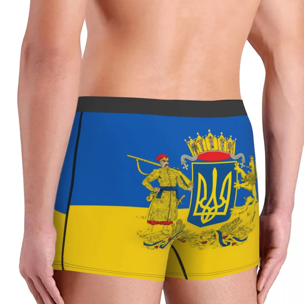 Coat Of Arms Ukraine Underwear Male Sexy Print Custom Ukrainian Flag Boxer Shorts Panties Briefs Breathbale Underpants