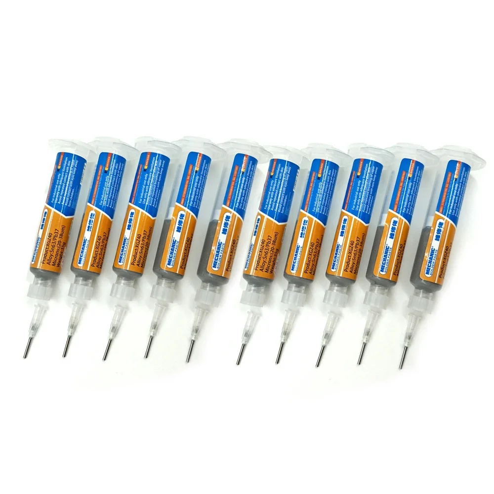 

10pcs XG-Z40 Soldering Paste Flux Solder Tin Syringe For Soldering Iron Circuit Board Computer Services Industry Repair Tool