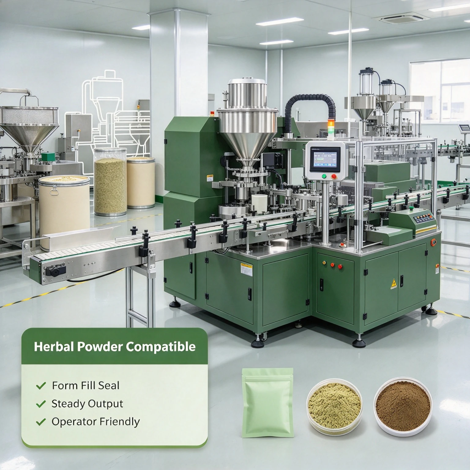 Commercial Filter Pouch Machine Stable Output Automatic Multi Lane Micro Powder Sachet Packaging Equipment Customized