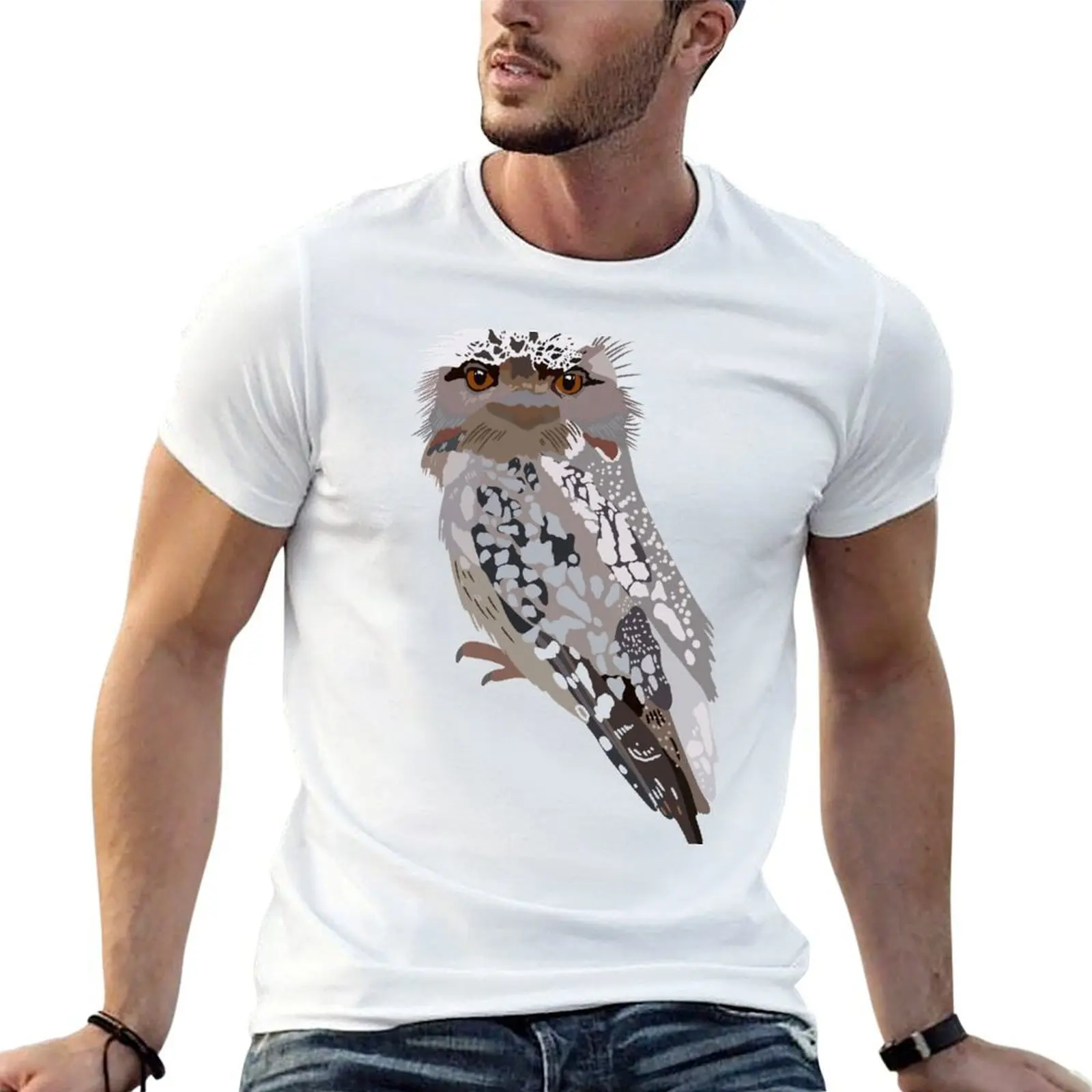 

Футболка T is for Tawny frogmouth, футболки с аниме для мужчин, мужские рубашки, высококачественная футболка люксового бренда