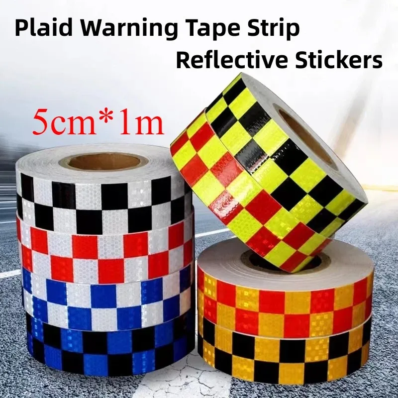 

1 Meter Car Truck Reflective Safety Tape Honeycomb Plaid Safety Mark Warning Reflector Tape For Auto Bicycle Reflection Decor