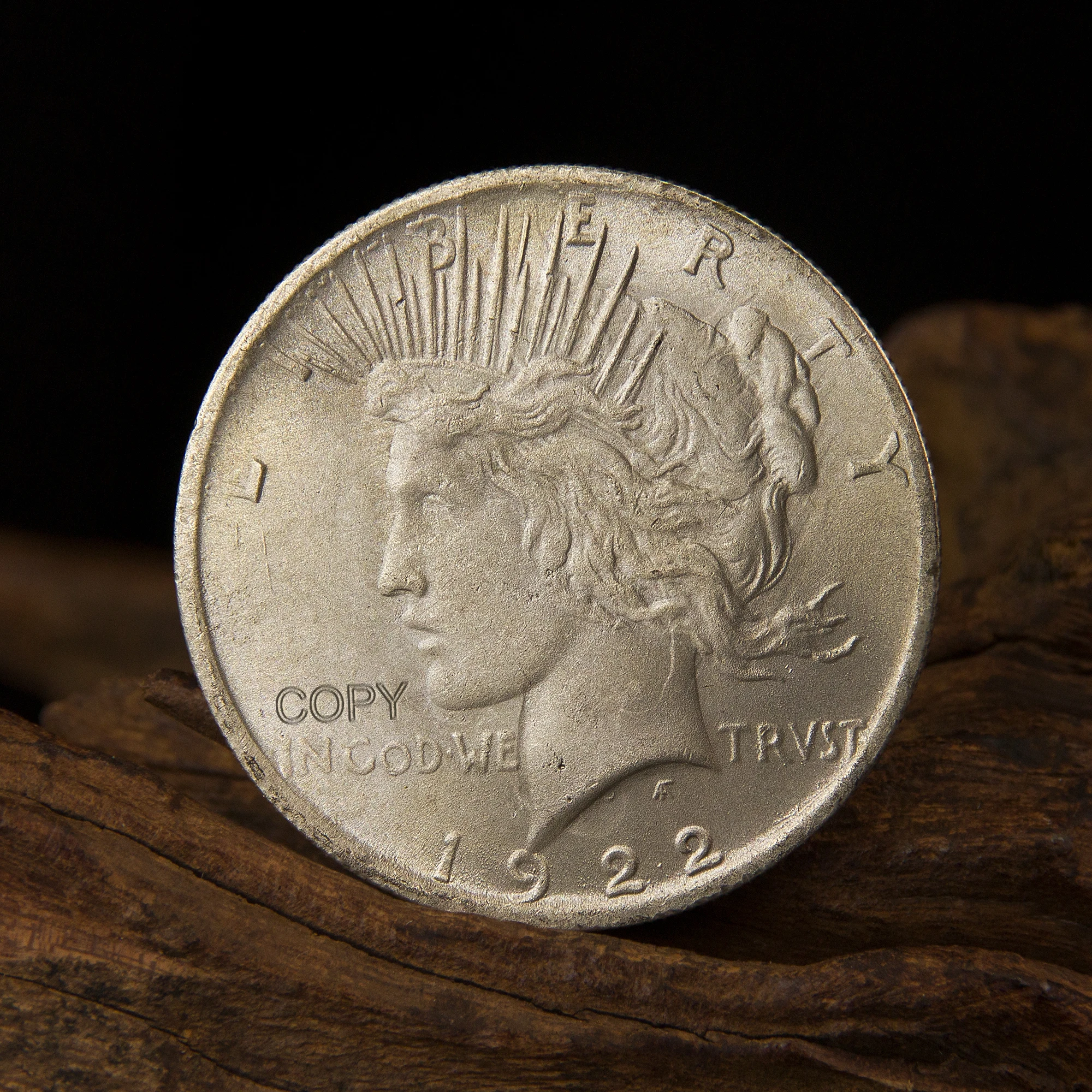 Harvey Black Knight Statue Of Liberty 1922 Commemorative Silver Dollar Double Sided Scratches