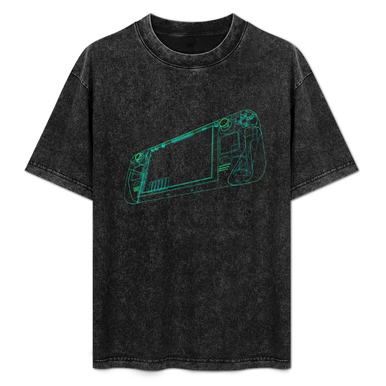 

Steam Deck Transparent Design T-Shirt Plus Size Outdoor Casual Top