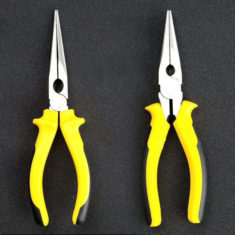 

Two-color handle pointed nose pliers 6/8 inch heavy duty dual-purpose pointed nose pliers