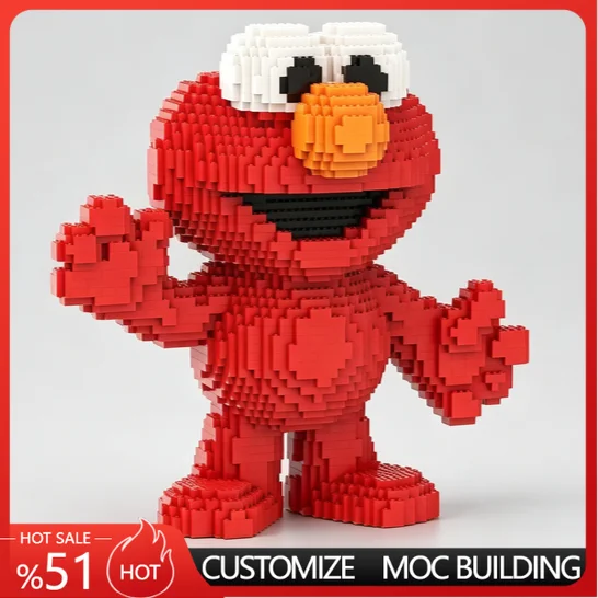 

3646 PCS Sesame Street Pixel Art Custom Building Blocks Model DIY Educational Toy funs Birthday Festival Home Decoration Gifts