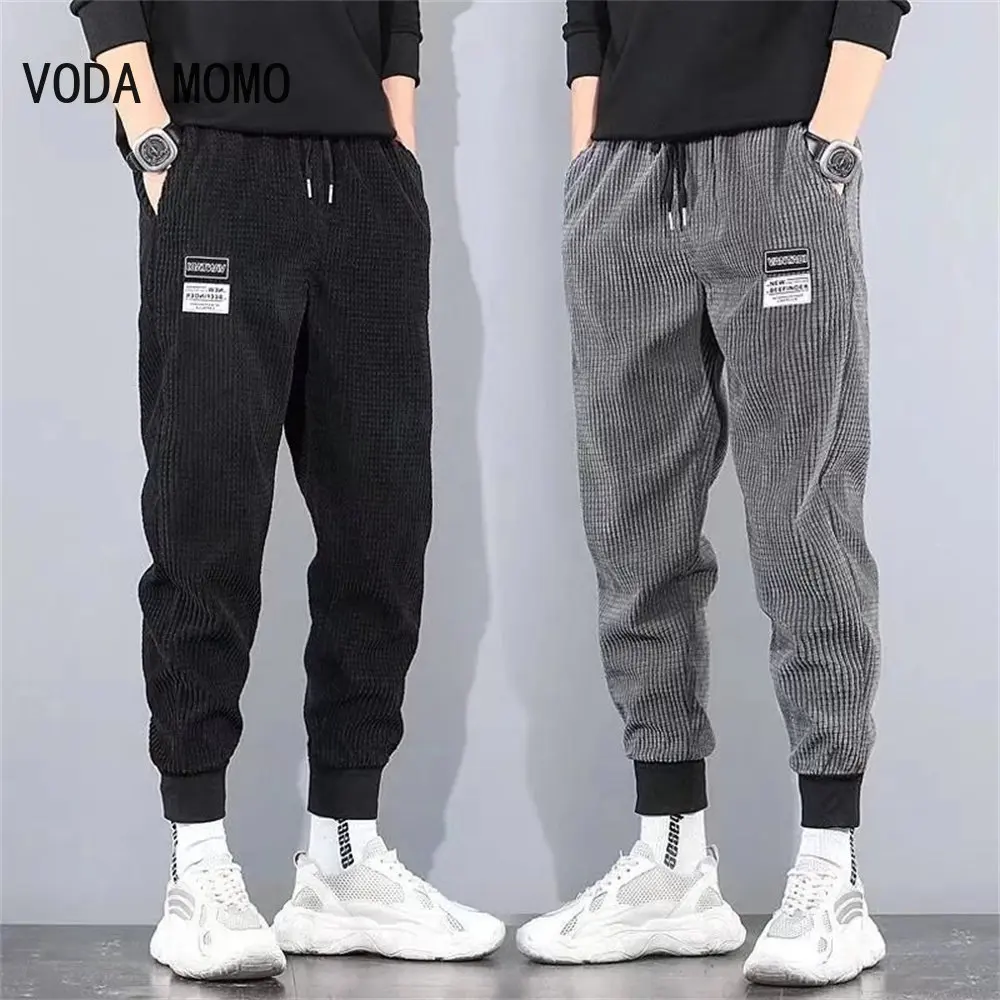 

Men Corduroy Pants Jogger Harem Pants Hip Hop Spring Summer Loose Harajuku Trousers Outdoor Sport Sweatpants Pantalons pants men