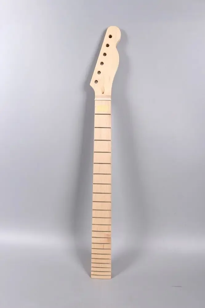 Yinfente 22 Fret Electric Guitar Neck 27 Inch Unfinished Maple Fretboard No Inlay Bolt on Style Back Strip High Quality