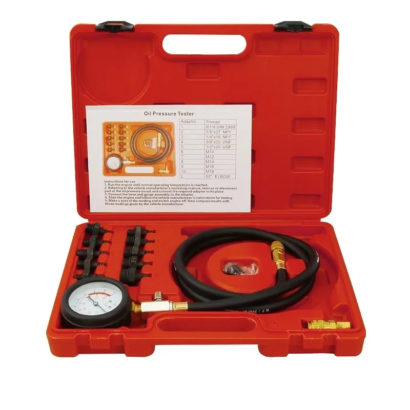 

2Pcs Multifunctional Automotive Oil Pressure Gauge Engine Hydraulic Oil Pressure Inspection Instrument Tool