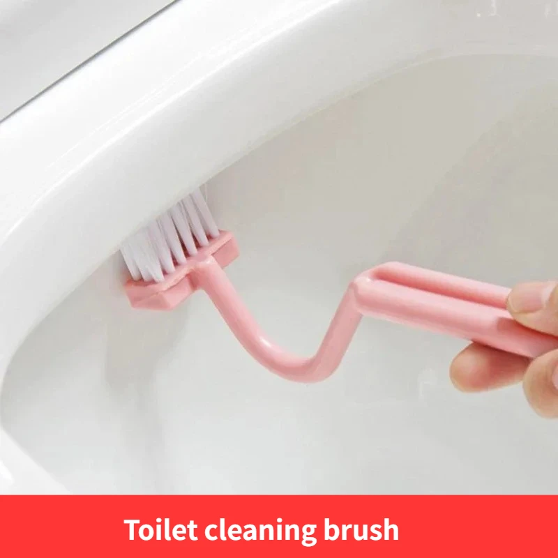 

Toilet Cleaning Brush S Shape Portable Wc Scrubber Curved Side Bending Handle Corner Car Cleaning Cleaning Gadgets Dust Cleaner