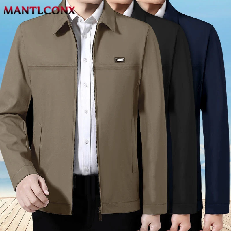 Brand Men\'s Casual Blazers Business Jacket Autumn Spring Fashion Loose Jacket Men Blazer Khaki Black Office Dress Men\'s Coat 3XL