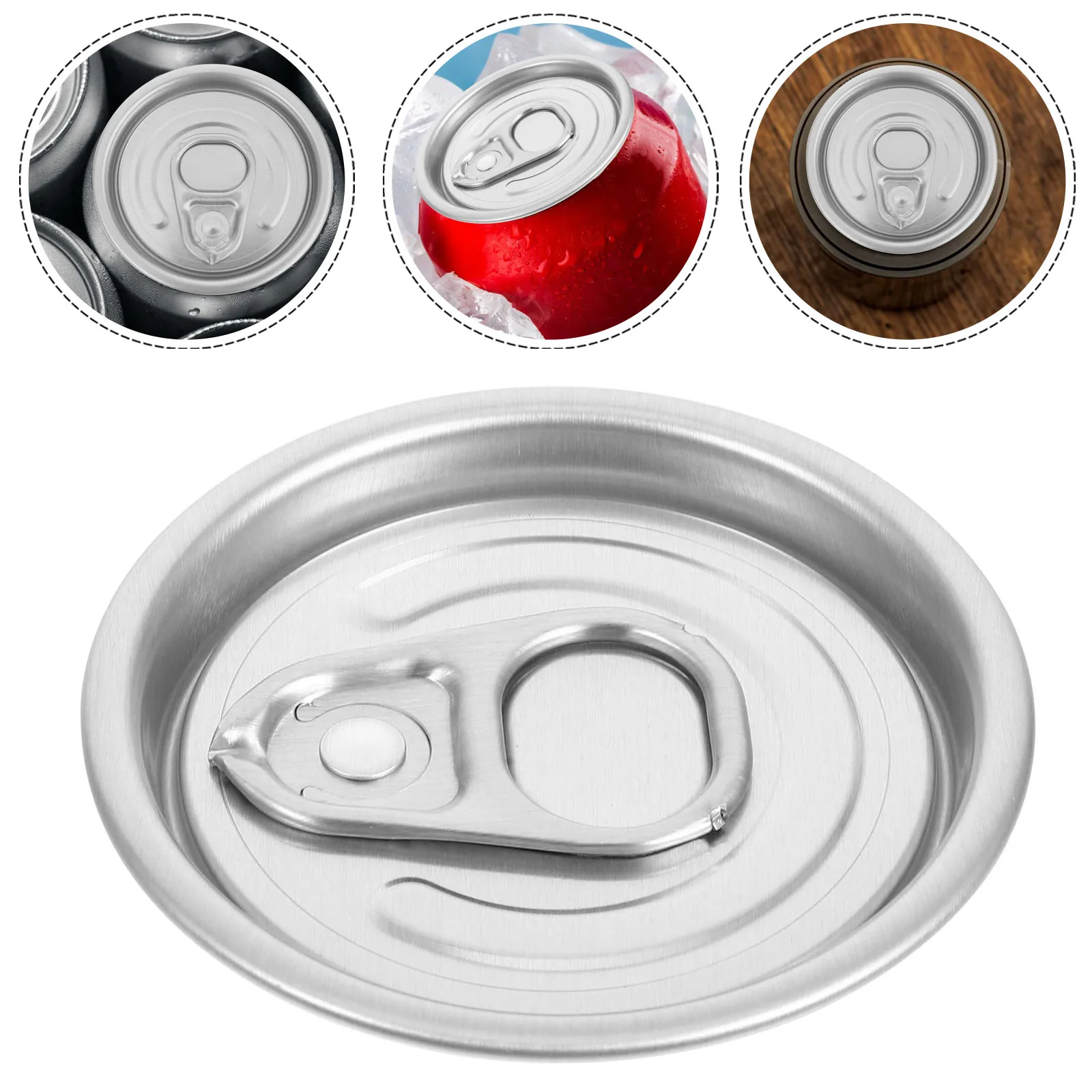 

10pcs Aluminum Easy Open Can Lids Full Opening for Beer Soda Beverages Canning Jar Wide Mouth Mason Sealing