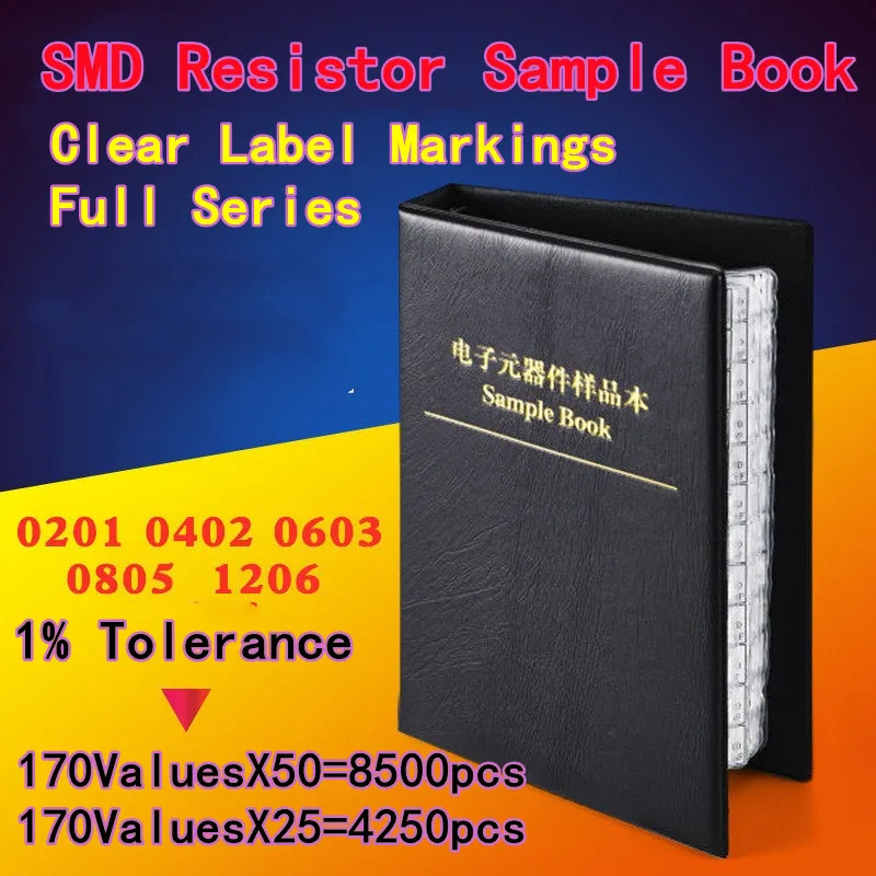 livro-de-amostras-de-resistores-smd-0201-0402-0603-0805-1206-tolerancia-de-±1-kit-de-sortimento-com-170-tipos