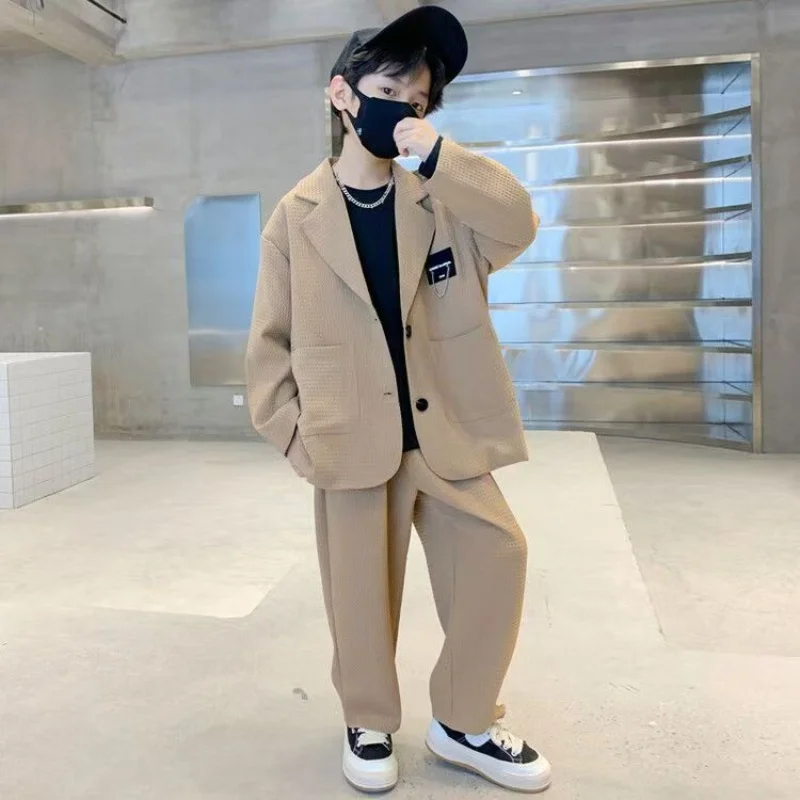 

Teenage Boys Formal Clothing Set Blazer Pants Two Pieces Suit for Boys Clothes Fashion Kids Tuxedo Costume Wedding Party Wear