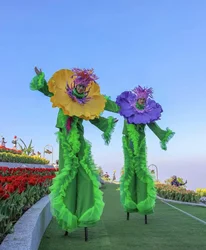 Stage Stilts Costumes Flower Suits Performance Dance Show