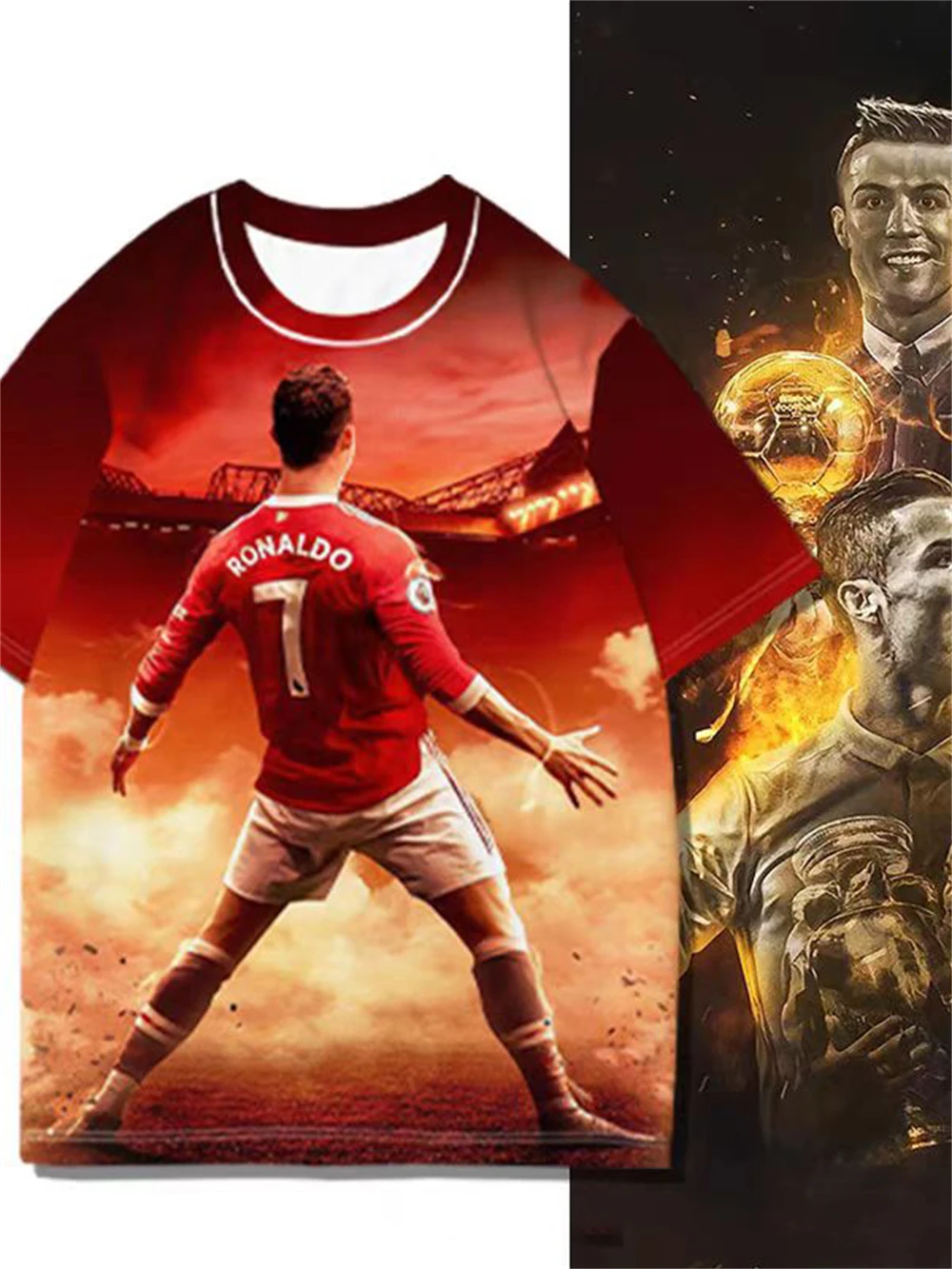 

2025 Summer New Cristiano Ronaldo 3D Print Tshirt Portugal Celebrates Its Victory Culture Tshirt Men Women Moto Tshirt Clothing