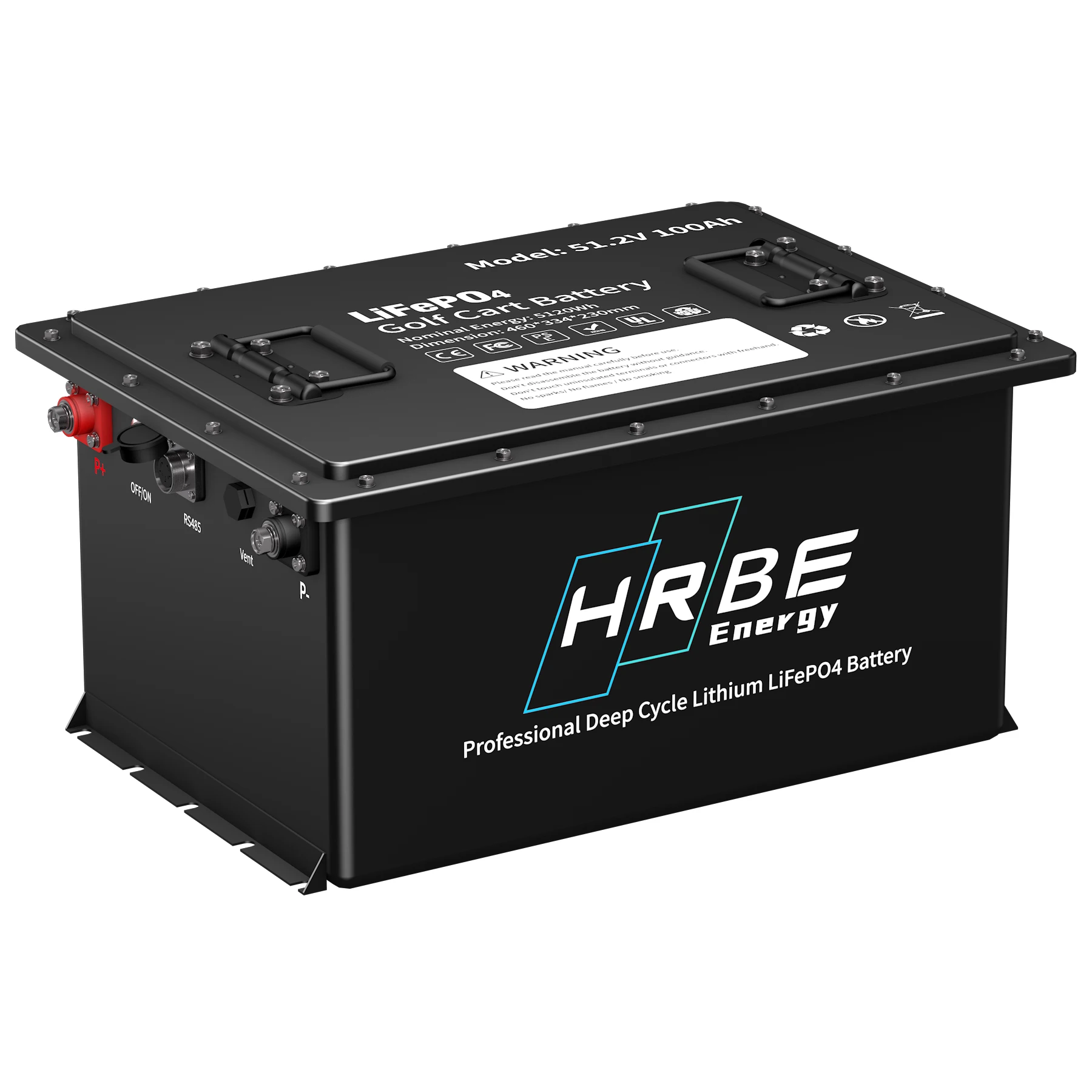 HRBE -Energy Hot Selling Kepworth Wholesale 48 Volt Lithium Ion Batterie 100Ah Lifepo4 Battery 48V 100Ah Golf Cart Batteries