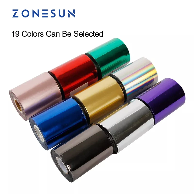 ZONESUN-rollos de papel de estampado en caliente, papel dorado anodizado de transferencia de calor para billetera de cuero PU, artesanía de