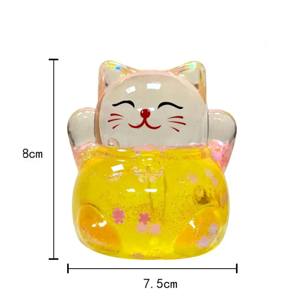 Nagaya fortuna gato doce cor gato bonecas brilhante bonito boneca ornamentos de mesa adorável mini gato dos desenhos animados modelo brinquedo jóias presentes