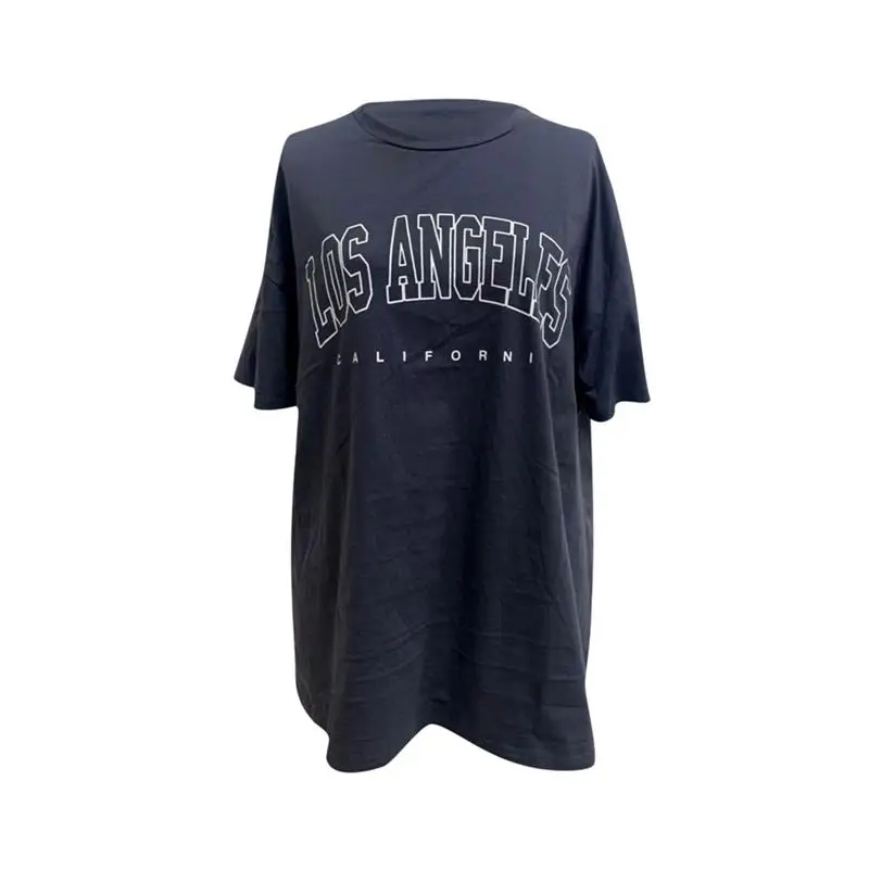 

Моющаяся женская футболка с буквенным принтом Лос-Анджелеса, повседневный топ Sli для женщин, качественный материал, новый дизайн