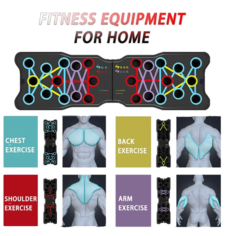 Push-ups for Men and Women Home Multifunctional Fitness Abdominal Workout Folding Training Stand Plate