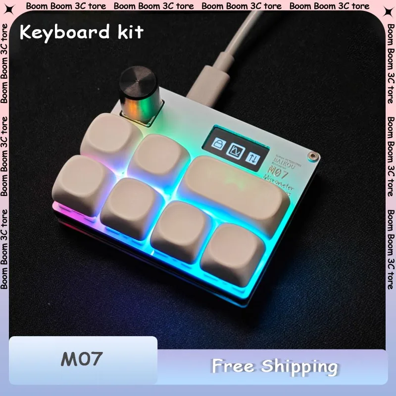 

M07 Numeric Keypad Kit 7keys Trigger 0.01MM Magnetic Switches Rapid Customized Keyboard with Knob IPS0.96 Screen Unassembled