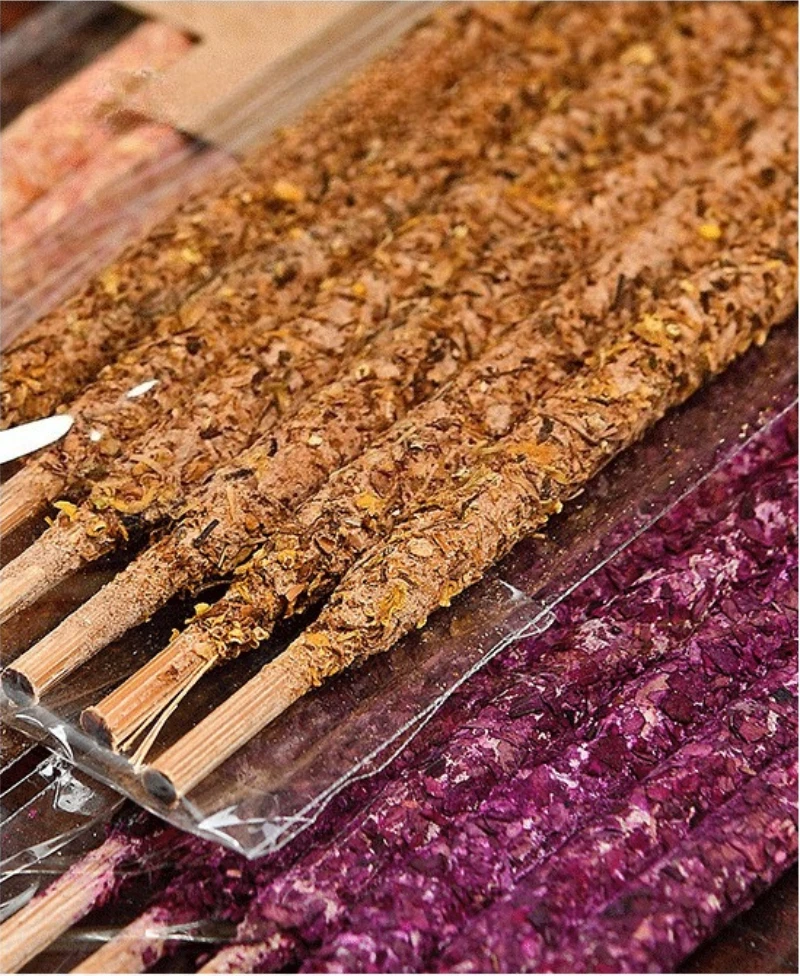 Y 6 العصي الطبيعية اليدوية البخور العصي خشب الصندل الأرز حكيم روز أوسمانثوس الروائح خط البخور المنزل الروائح