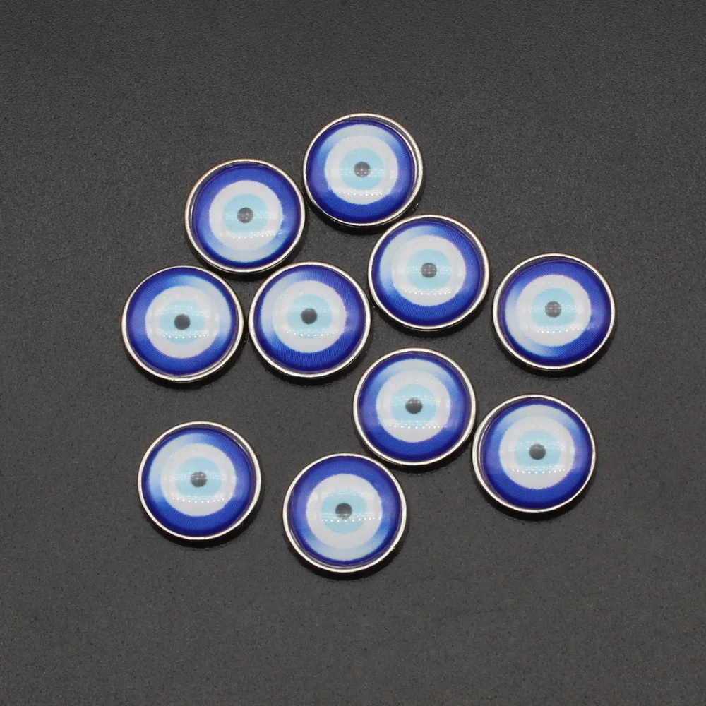 Hot Selling 20pcs Evil Eyes Floating Charms Living Glass Memory Lockets Bracelet Pendants Diy Jewelry Accessory