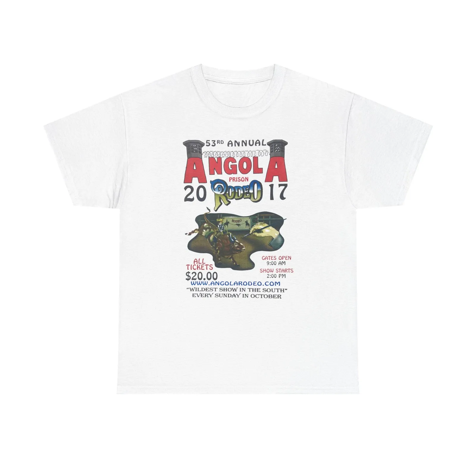 Retro Angola Prison Rodeo Unisex T-Shirt, 2017 Gift Vintage Western Cowboy