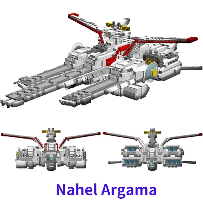 MOC Gundam unicorn main ship Nahel Argama 2700+ pieces 50CM DIY battleship building block model Toy Gift Collection Hobby