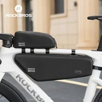 ROCKBROS-bolsa para bicicleta a prueba de lluvia, bolsa para cuadro de tubo superior de ciclismo, reflectante, de gran capacidad, para bicicleta de montaña y carretera, resistente al desgaste