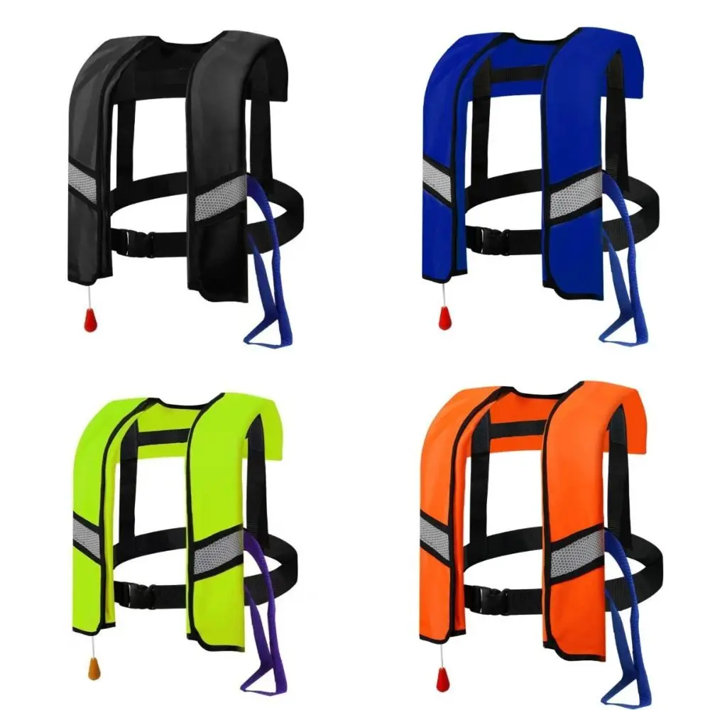 

Adjustable Automatic Inflatable Life Jacket with Reflective Strips High Buoyancy Professional Inflatable Fishing Life Jacket