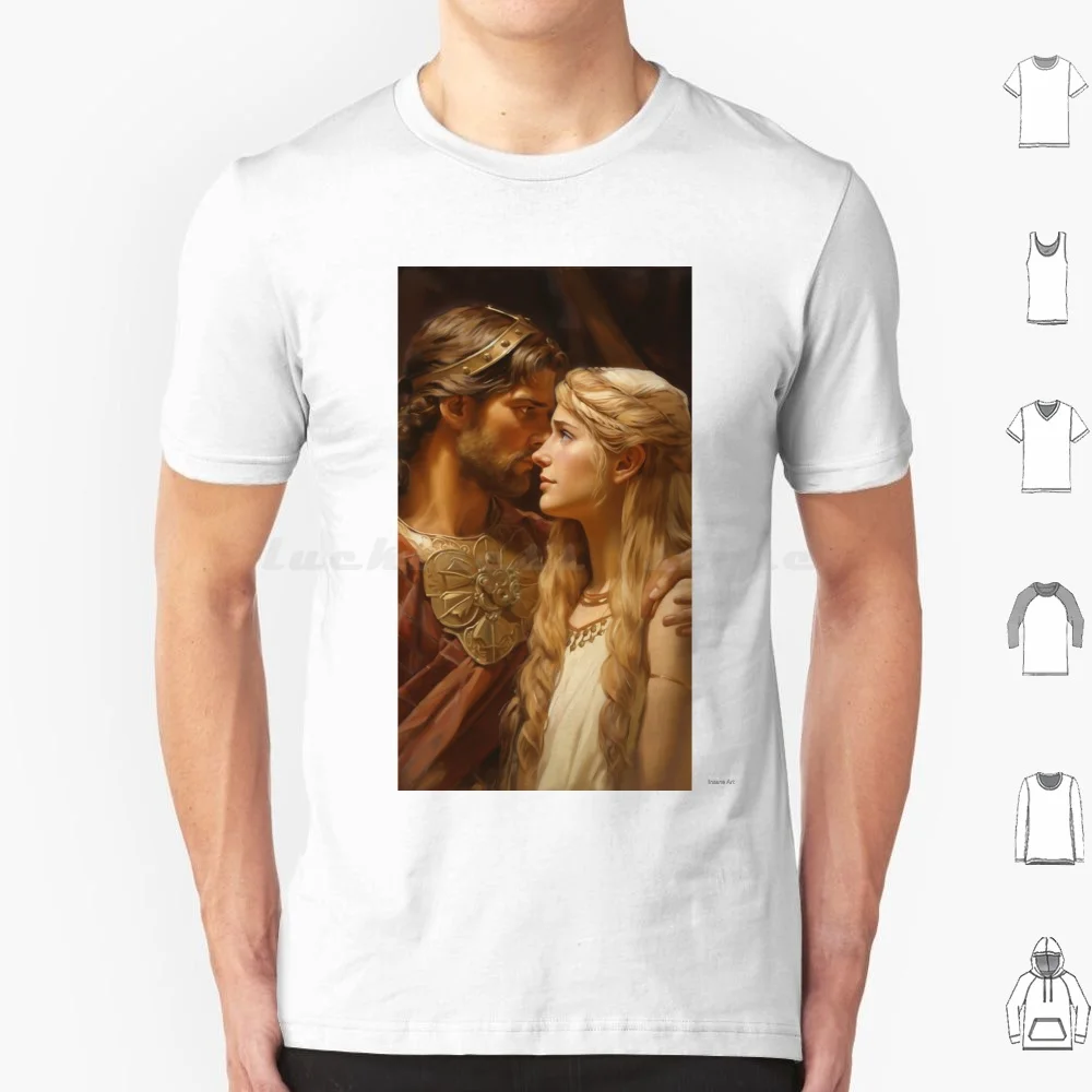 Paris Of Troy & Helena T Shirt Big Size 100% Cotton Paris Helena Troy Love Antiquity Greek War War Of Love Trojan War