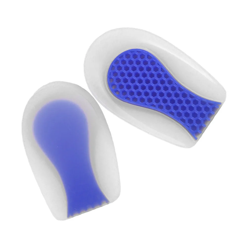 

1 Pair Silicone Heel Cushion U-Shaped Insoles Shock Absorption Comfort Foot Support Sole Inserts Daily Travel Use Size L