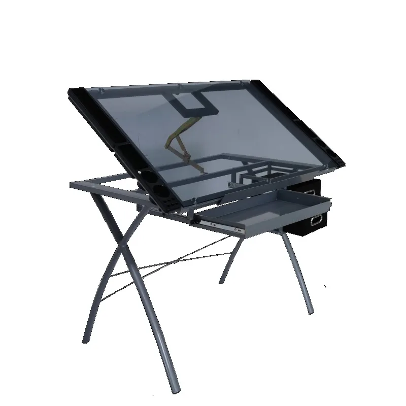 Modern multifunctional glass drawing table art painting desk