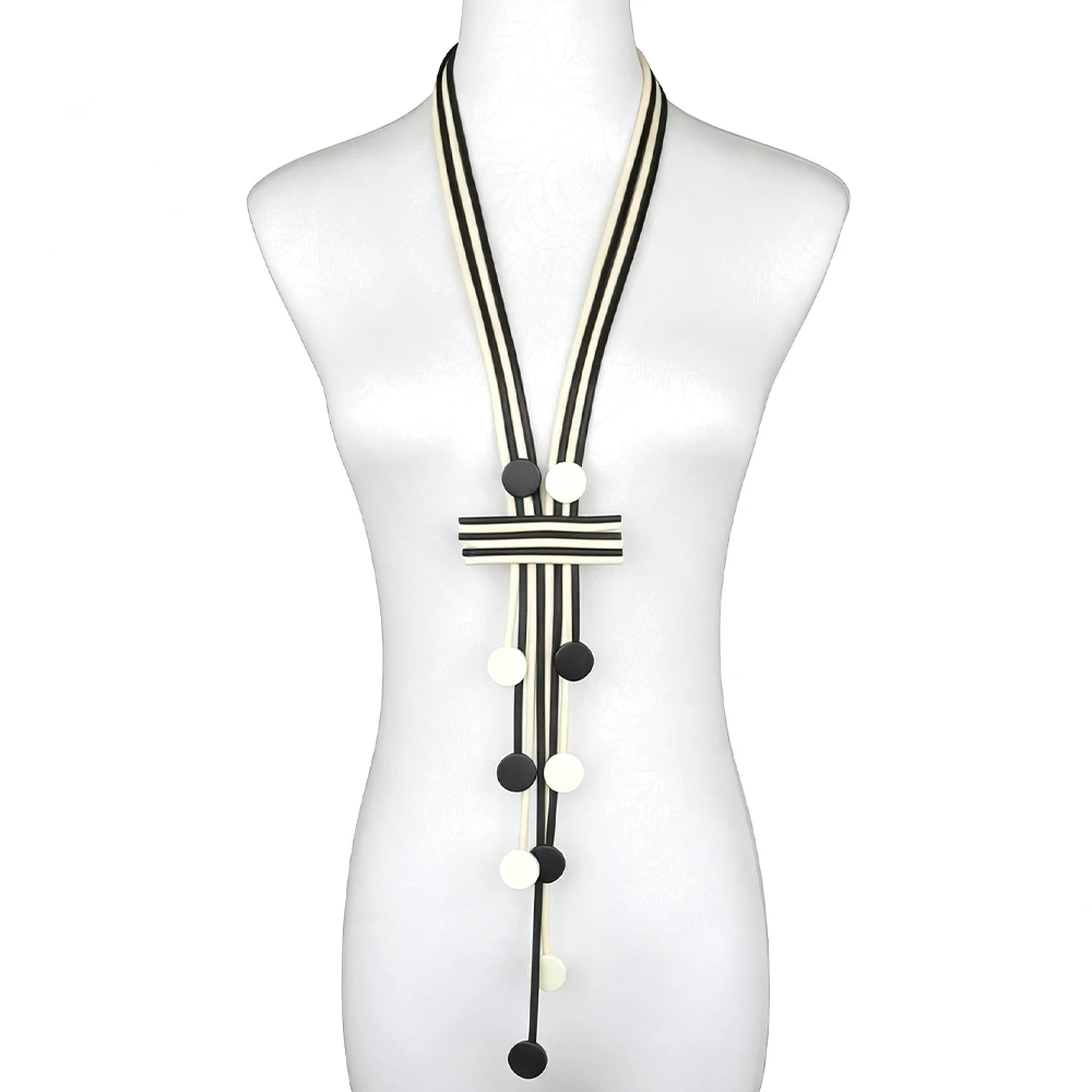 UKEBAY Bunte Statement-Anhänger-Halskette für Frauen, Lange Mehrschichtige Geometrische Boho-Modeschmuck-Halskette für Party und Alltag – Detail 6