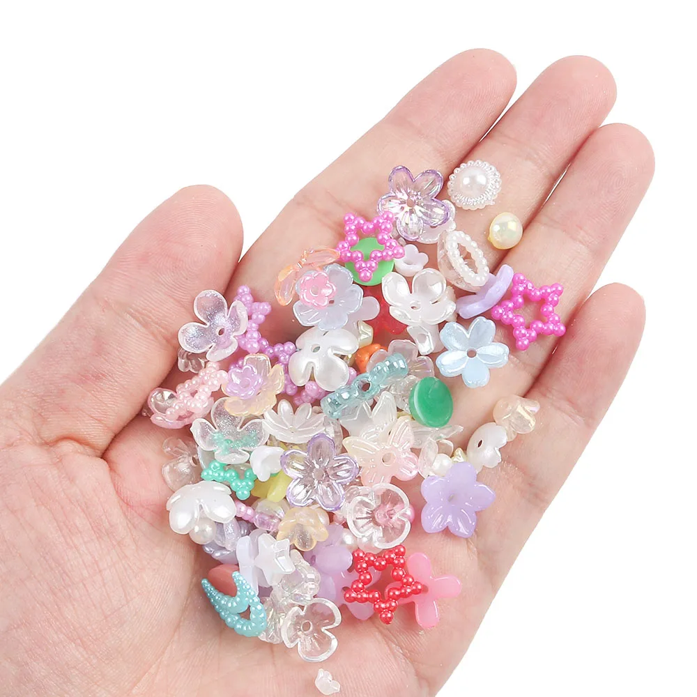 20g /Bag Acrylic Mixed Shape Multiple Colors Loose Beads Handmade Bracelet Necklace Beads Jewelry Making Materials Accessories