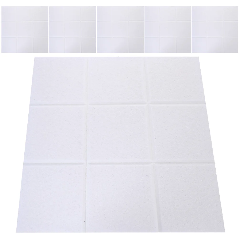 

6 pcs White Felt Wall Panels Sound Absorbing Insulation Decorative Privacy Office Acoustic Soundproof Bedroom Studio Use