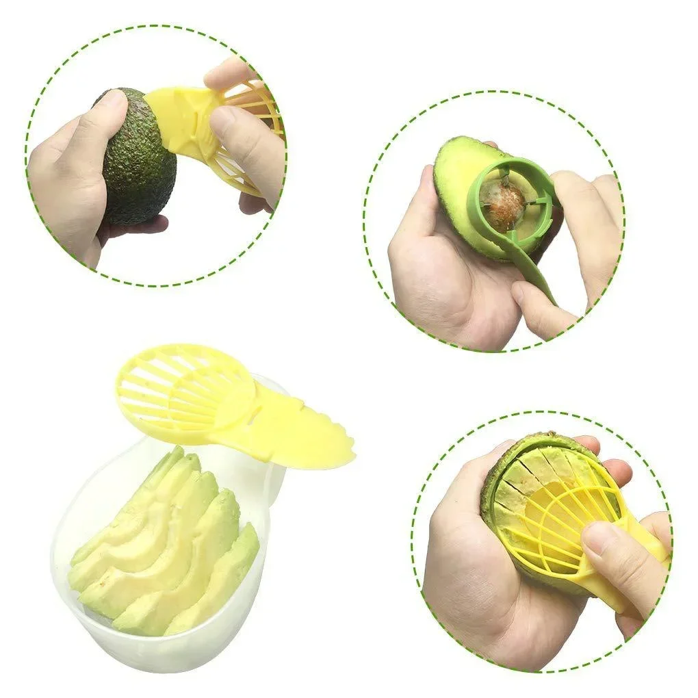 Avocado Slicer Shea Core Fruit Peeler Pulp Separator Plastic Knife Set Kitchen Vegetable Tool Stonego Household Accessories