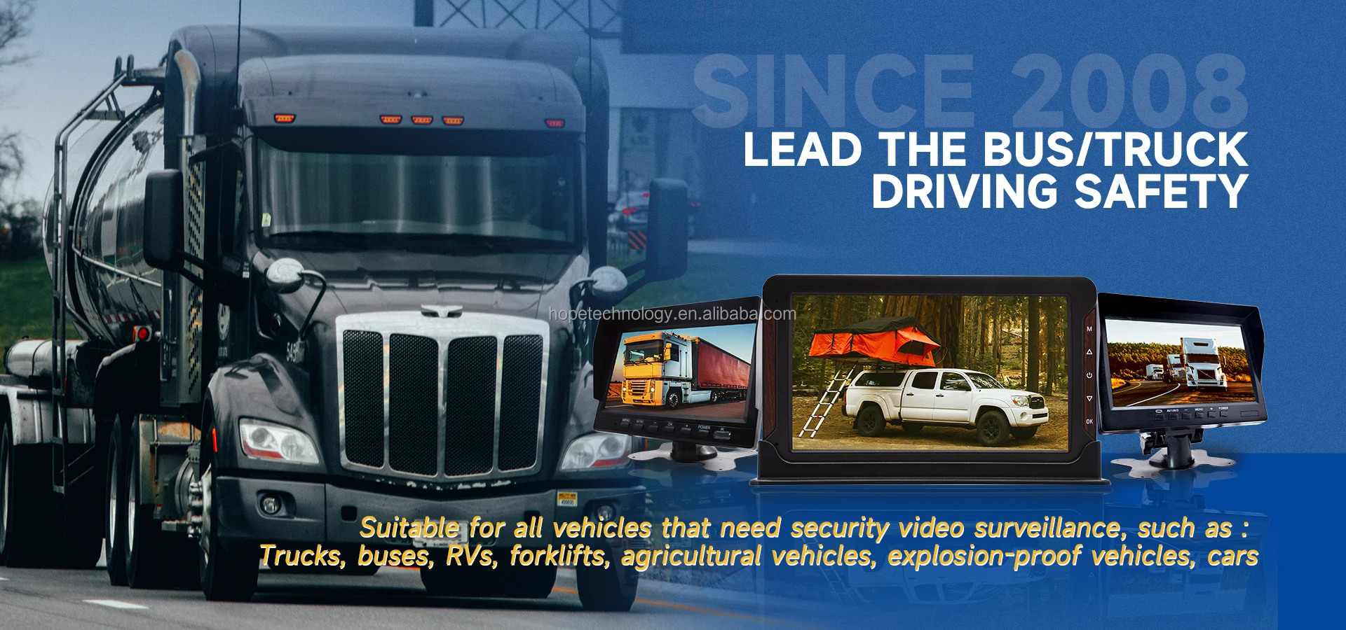 7 Inch Button Operation HD Full Color Camera Waterproof Loop Recording 2 Channel DVR