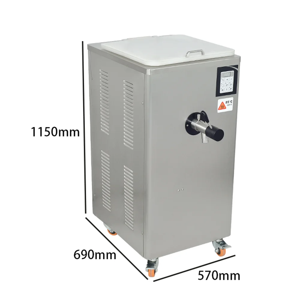 40L Stainless Steel Milk Ice Cream Pasteurizer Food Sterilizer High Pressure Pasteurization Machine