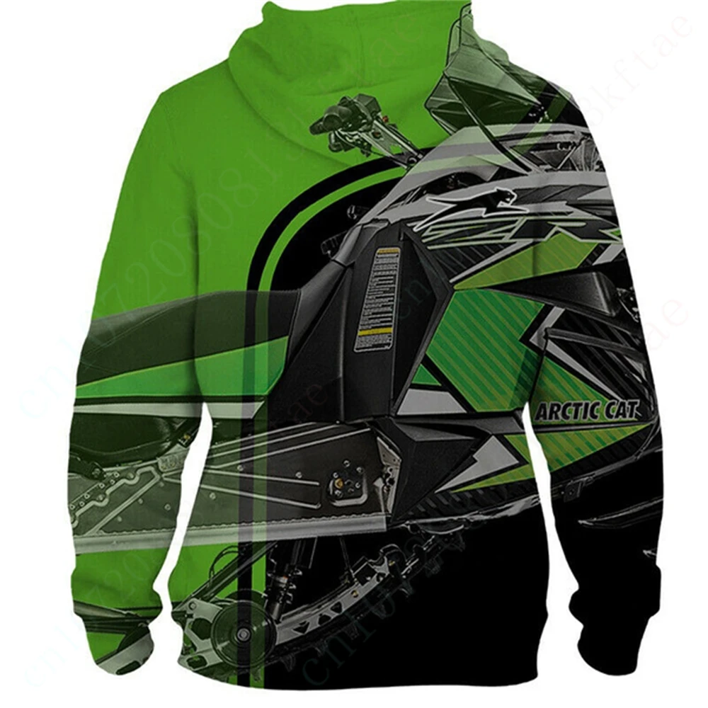 Arctic Cat-Sudadera con capucha y cremallera para hombre y mujer, suéter informal con estampado 3D de Anime, ropa superior Unisex