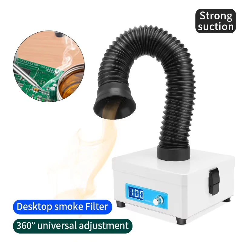 سطح المكتب لحام الدخان تنقية ST-100XP سرعة قابل للتعديل سطح المكتب لحام إصلاح المدخن مرشح الدخان