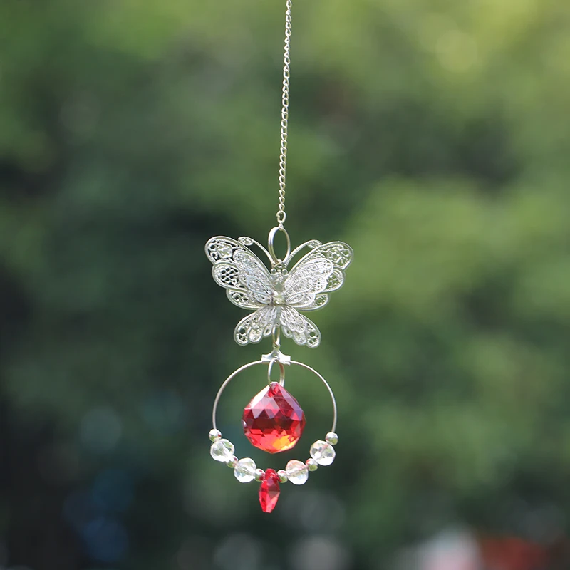 Crystal Sun Catchers Butterfly Suncatchers Window Rainbow Pendant Hanging Crystal Ornament Window Prisms Garden Decoration