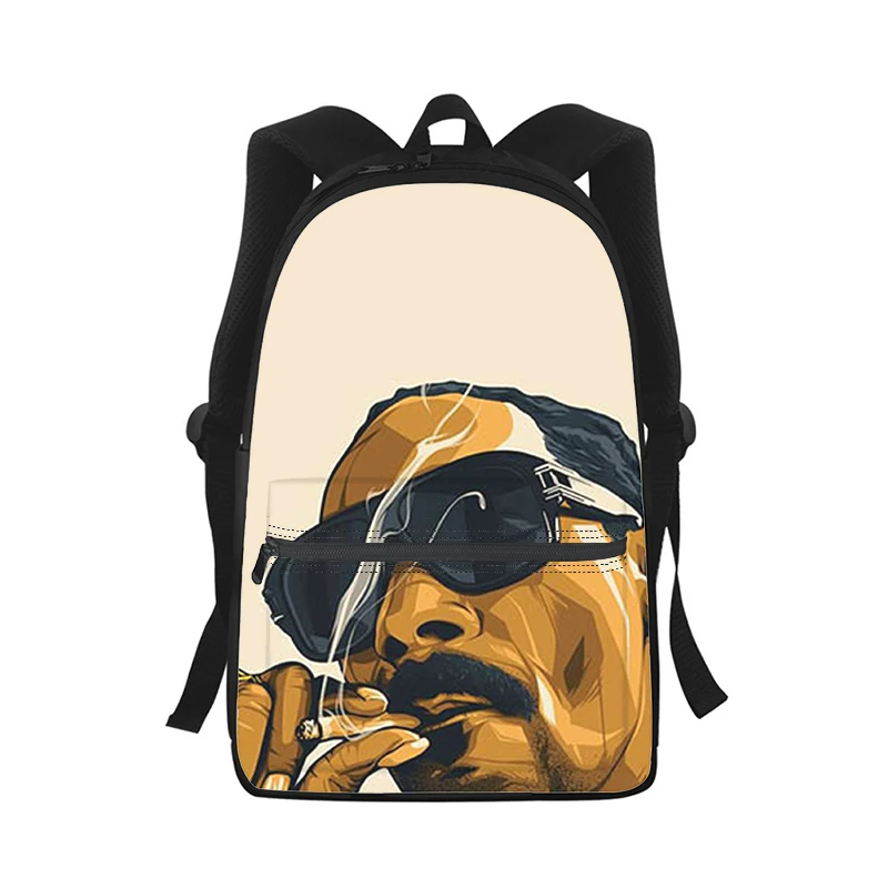 Mochila RAP Dogg para hombres y mujeres, bolso escolar con estampado 3D de moda para estudiantes, mochila para ordenador portátil, bolso de hombro de viaje para niños