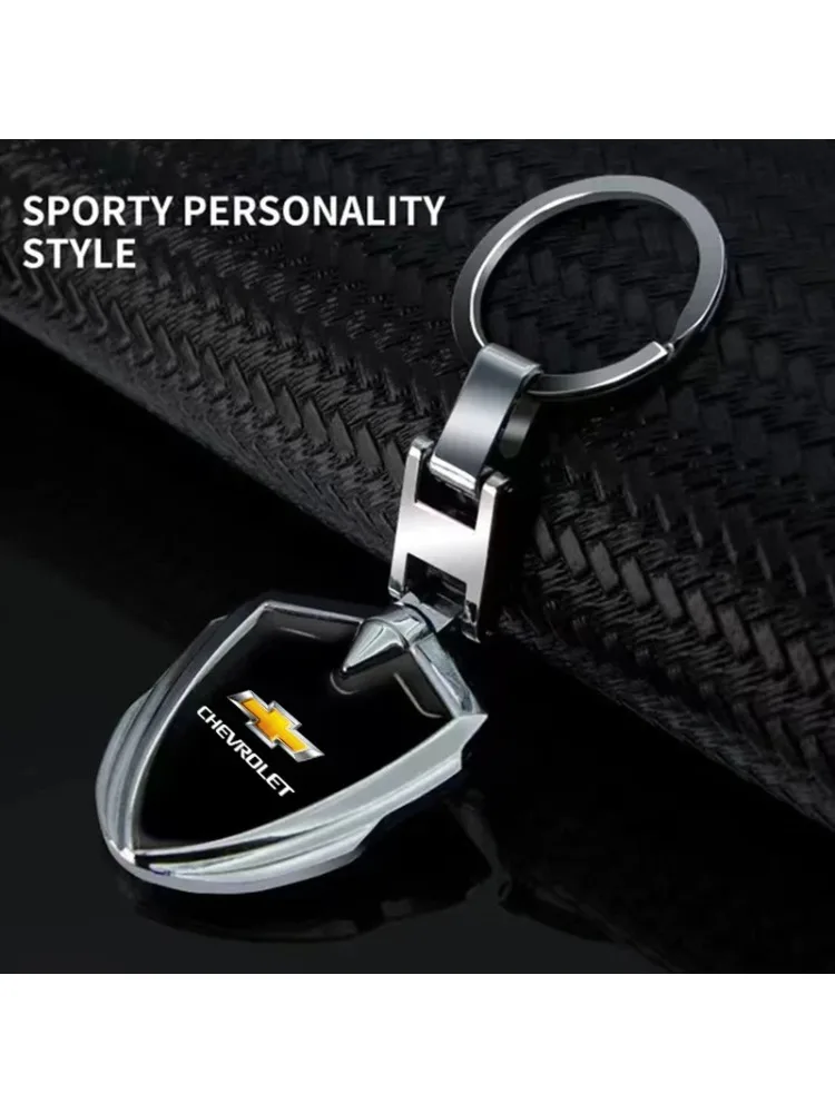Porte-clés en métal 3D, emblèmes de Logo de voiture, pour Chevrolet Silverado Impala Malibu Equinox Cruze Camaro Cavalier Blazer Aveo