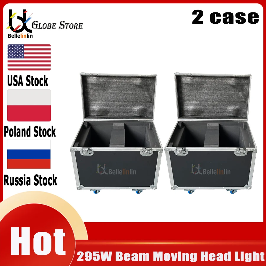 

0 Tax 2 Flycase For 295W Beam Moving Head Light 14R Beam 8+8+8 Rotating Prisms Dj Dmx Stage Light Party Effect