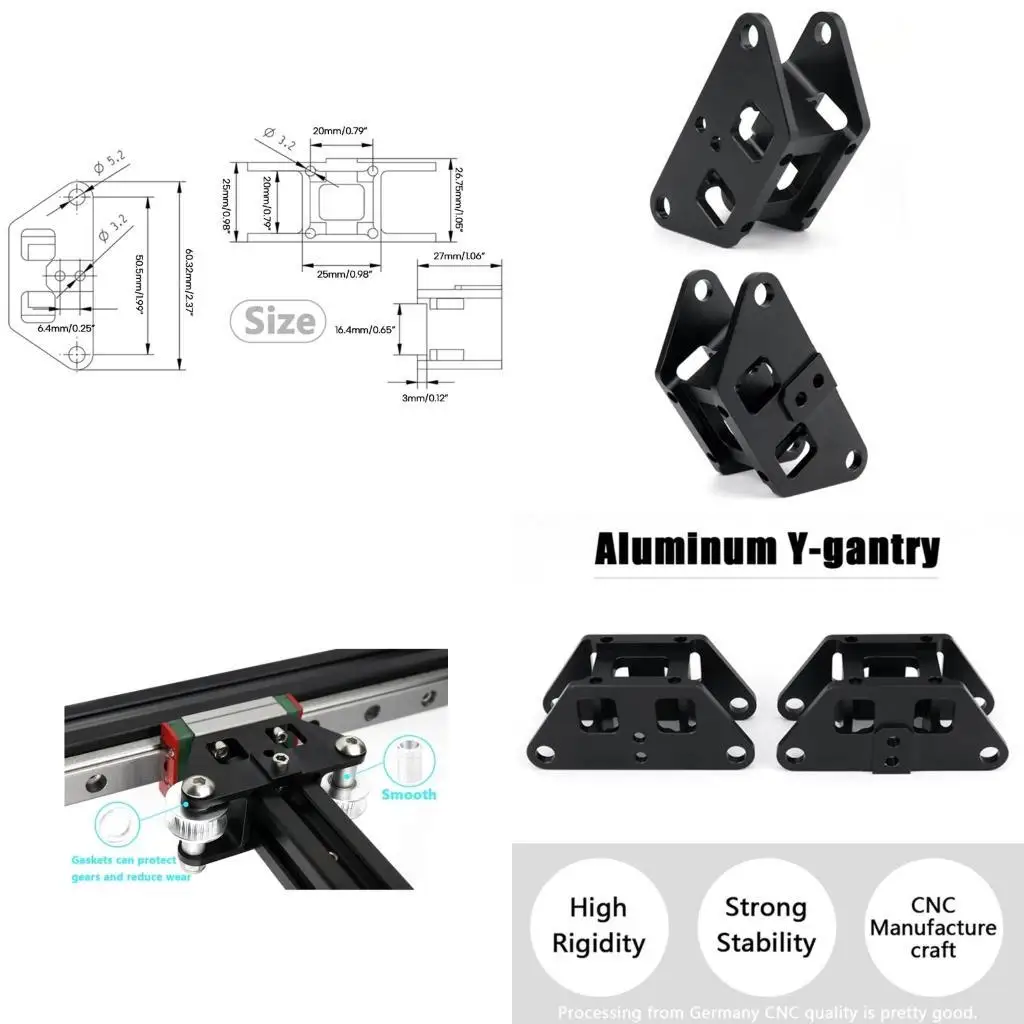 

Y1UB 2PCS Aluminum y Gantry Guide Print