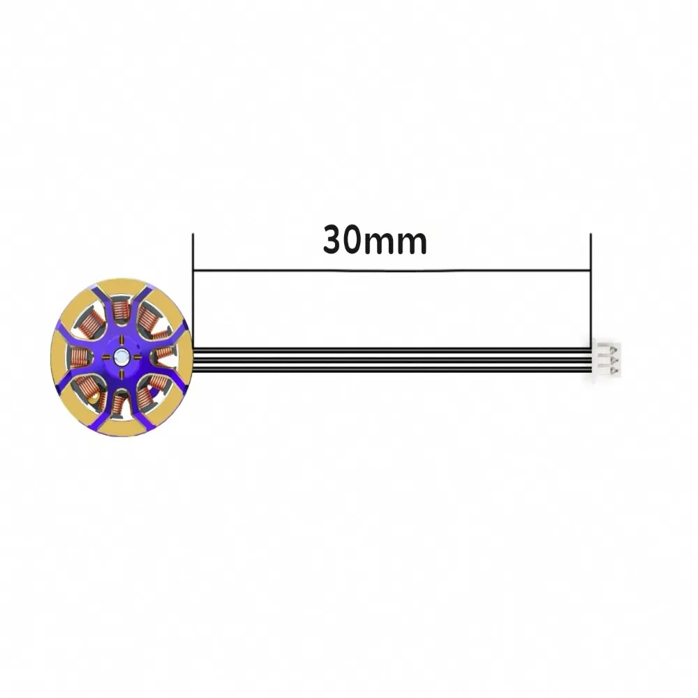 محرك Flywoo ROBO 1002 19800KV/23500KV بدون فرش FPV (2.4 جم) - 1S لطائرات بدون طيار Whoop/Toothpick (ذهبي/أرجواني)