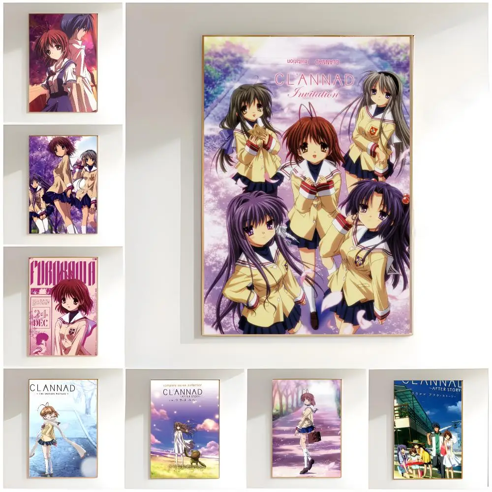 healing anime c-clannad Poster Classic Wall Art  Home Decor  Peel and Stick Unframed