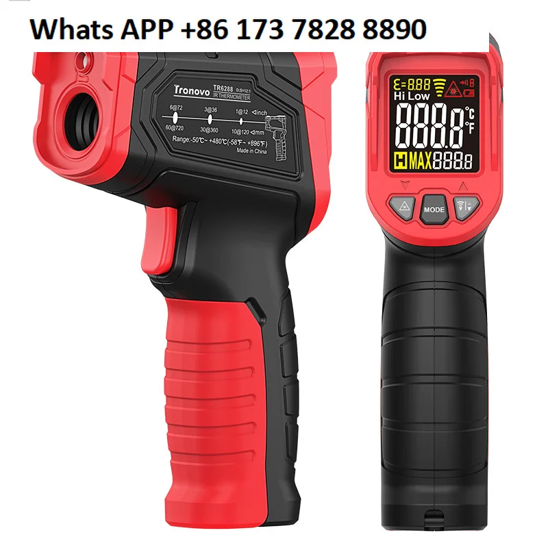Termómetro infrarrojo TR6248, Detector de temperatura, pistola/medidor de medición de temperatura de horneado infrarrojo Industrial de alta precisión